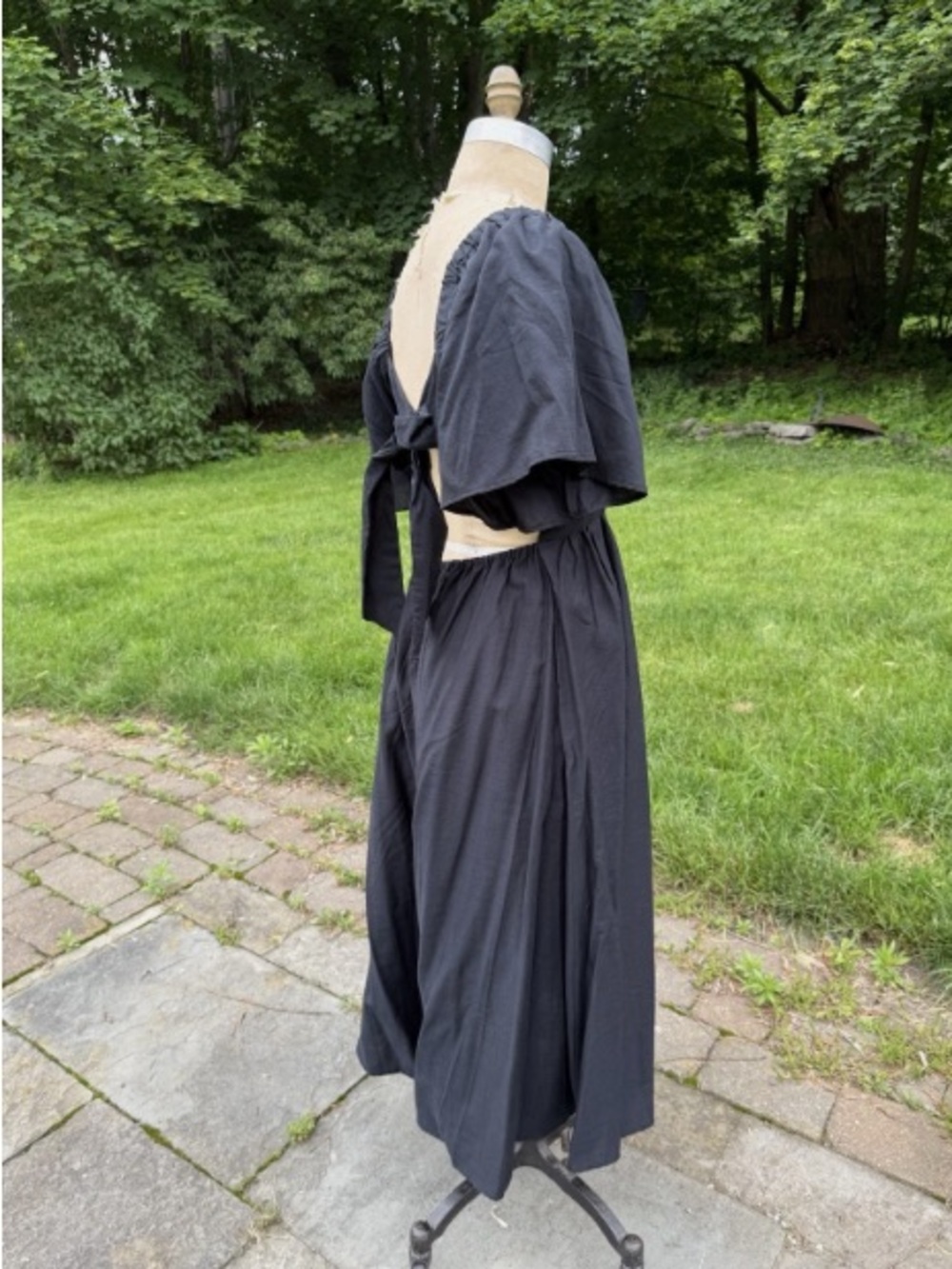 Black Midi Skirt with Tie-Back Top - Unbranded